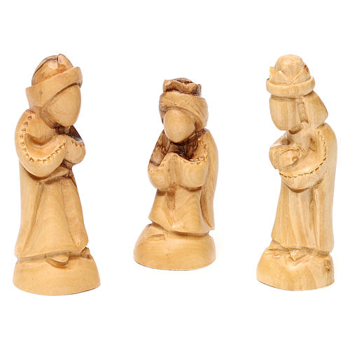 Nativity scene with cave in Bethlehem olive wood 20x30x20 cm 4