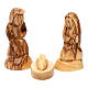 Nativity Scene in olive wood from Bethlehem with stable 20x30x20 cm s2
