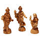 Nativity scene with cave in Bethlehem olive wood 20x50x15 cm s4