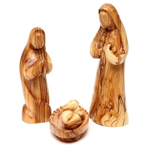 Set Natividad 12 piezas de madera de olivo de Belén 22 cm 2