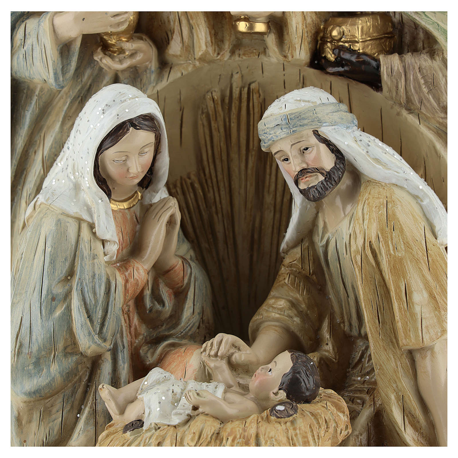 Complete Nativity 3 parts 30 cm resin online sales on HOLYART.co.uk
