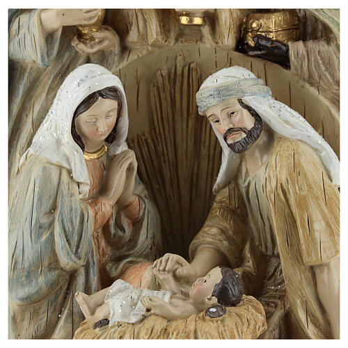 Nativity scene 3 pieces 30 cm in resin 2
