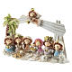 Nativity scene with star and roof 10 characters, children's line 20x15 cm s2