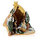 Terracotta stable with 4 cm nativity scene and comet s4