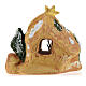 Terracotta stable with 4 cm nativity scene and comet s5