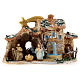 Nativity scene with shack and star in Deruta terracotta s1