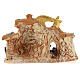 Stable in colored terracotta with nativity set 4 cm, Deruta 5 pcs and comet s5