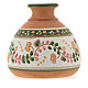 Nativity with shack and star in Deruta terracotta with red and green decoration s5