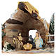 Nativity scene with shack and star in painted Deruta terracotta s2
