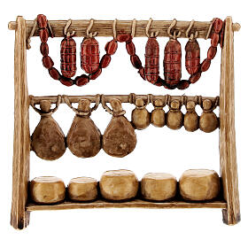 STOCK Charcuterie and cheese stall for Moranduzzo Nativity Scene with standing figurines of 6 cm