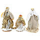 Complete Nativity scene set in painted resin, 10 characters, golden details 26 cm s8