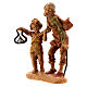 Pastor e criança com lanterna para presépio Fontanini com figuras de altura média 10 cm s2