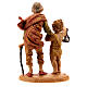 Pastor e criança com lanterna para presépio Fontanini com figuras de altura média 10 cm s4
