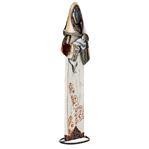 Sagrada Família estilizada conjunto duas figuras de metal, altura 63 cm 4