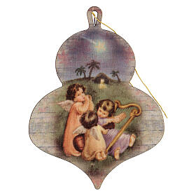 Christmas decoration in wood, Angel musicians