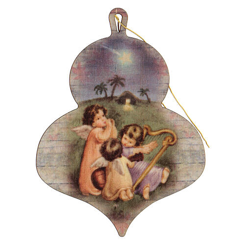 Christmas decoration in wood, Angel musicians 1
