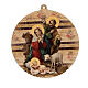 Wooden Christmas tree ornament, Holy Family s1