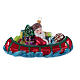 Christmas tree decoration Santa Claus canoeing in blown glass s1