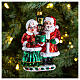 Weihnachtsmann und Weihnachtsfrau, Weihnachtsbaumschmuck aus mundgeblasenem Glas s2