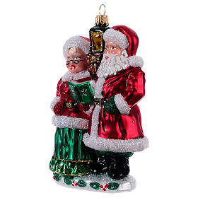 Señor y Señora Santa Claus adorno vidrio soplado Árbol Navidad