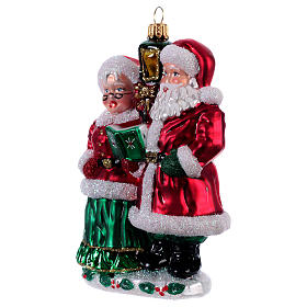 Decorazioni vetro soffiato per albero: Mr e Mrs Santa Claus addobbo vetro soffiato Albero Natale