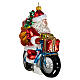 Christmas tree decoration Santa Claus cycling in blown glass s4