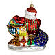 Santa Claus with Globe blown glass Christmas ornament s5