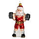 Christmas tree decoration Santa Claus weight training in blown glass s1