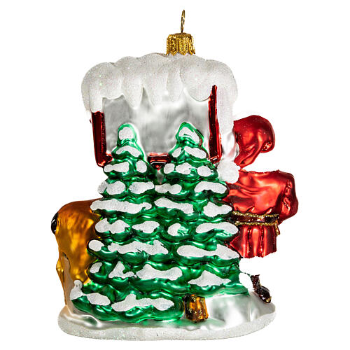 Christmas tree decoration Santa Claus at the North Pole in blown glass 5