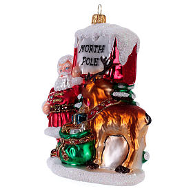 Decorazioni vetro soffiato per albero: Babbo Natale al Polo Nord addobbo Albero Natale vetro soffiato