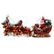 Santa Claus with Reindeer Sleigh Christmas tree blown glass decoration s1