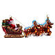 Santa Claus with Reindeer Sleigh Christmas tree blown glass decoration s5