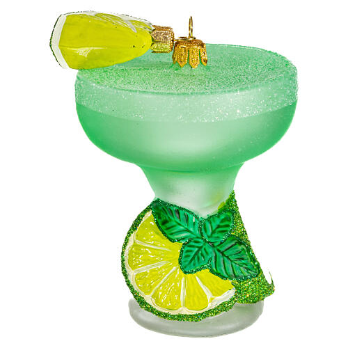 Margarita-Cocktail, Weihnachtsbaumschmuck aus mundgeblasenem Glas 1