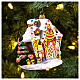 Blown glass ornament, Gingerbread house s2