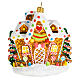 Blown glass ornament, Gingerbread house s1