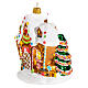 Blown glass ornament, Gingerbread house s3
