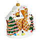 Blown glass ornament, Gingerbread house s4