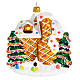 Blown glass ornament, Gingerbread house s6