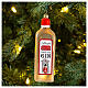Gin bottle blown glass Christmas tree decoration s2