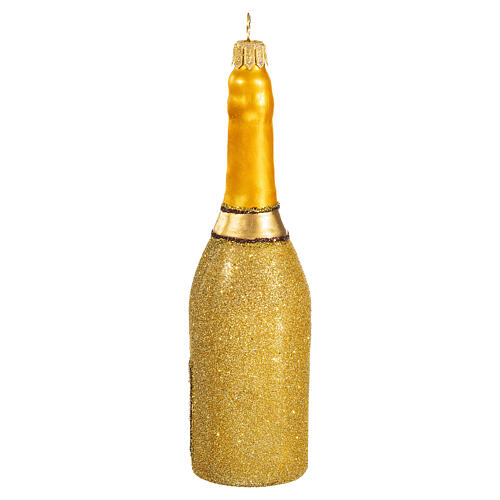 Bouteille de Champagne décoration verre soufflé Sapin Noël 4