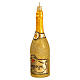 Champagne bottle blown glass Christmas tree decoration s3