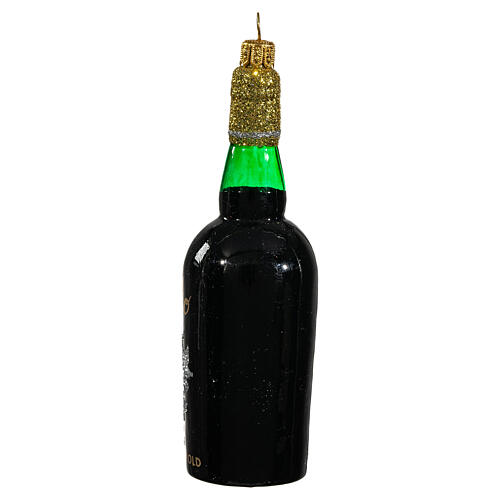 Portweinflasche, Weihnachtsbaumschmuck aus mundgeblasenem Glas 4