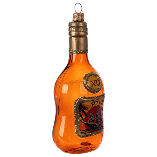 Flasche Rum mundgeblasenen Glas für Tannenbaum 3