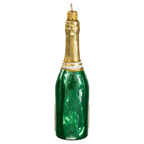 Prosecco-Flasche, Weihnachtsbaumschmuck aus mundgeblasenem Glas 4