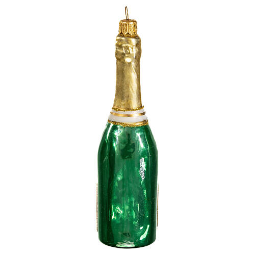 Bouteille de Prosecco décoration verre soufflé Sapin Noël 4