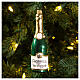 Bouteille de Prosecco décoration verre soufflé Sapin Noël s2