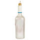 White grappa bottle in blown glass for Christmas Tree s5