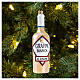 White Grappa bottle, blown glass Christmas ornament s2
