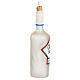 White Grappa bottle, blown glass Christmas ornament s4