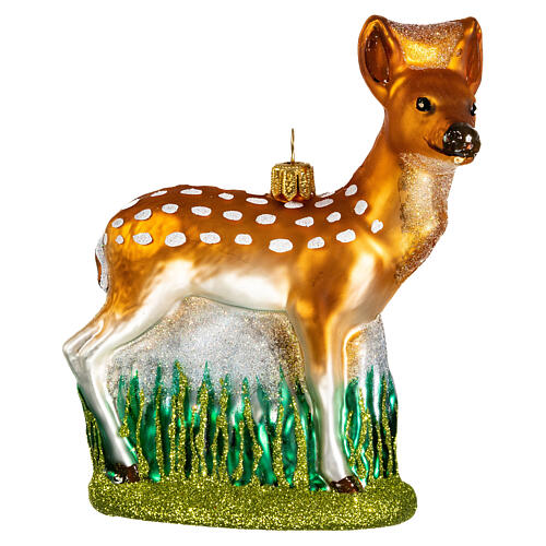 Deer in blown glass for Christmas Tree 1